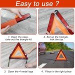 ZephyrCraft Foldable Reflective Warning Triangle