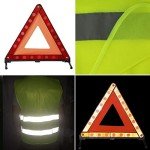 Emergency Warning Triangle & Reflective Safety Vest Kit