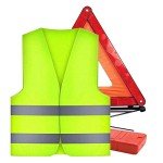 2-in-1 Automotive Emergency Triangle and Vest Kit