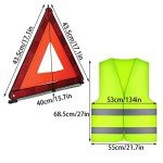 2-in-1 Automotive Emergency Triangle and Vest Kit