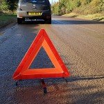 Folding Car Safety Triangle with Protective Case