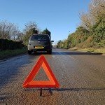 Folding Car Safety Triangle with Protective Case