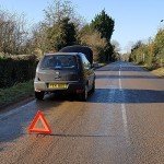 Folding Car Safety Triangle with Protective Case