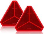 SPARKMOTO Self-Adhesive Triangle Trailer Reflectors (2)