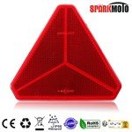 SPARKMOTO Self-Adhesive Triangle Trailer Reflectors (2)
