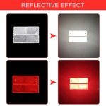 10-Pack Self-Adhesive Rectangular Trailer Reflectors