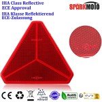 SPARKMOTO Self-Adhesive Triangle Trailer Reflectors (2)