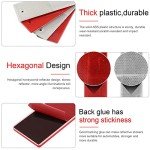 10-Pack Self-Adhesive Rectangular Trailer Reflectors