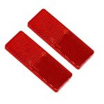 Self-Adhesive Reflective Rectangular Stick-On Reflectors (Red)