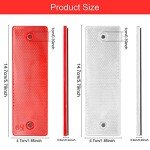 10-Pack Self-Adhesive Rectangular Trailer Reflectors