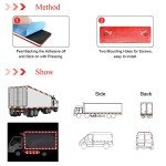 10-Pack Self-Adhesive Rectangular Trailer Reflectors