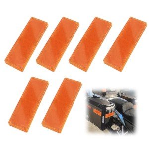 Set of 6 Adhesive Rectangular Reflectors - Yellow