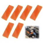 Set of 6 Adhesive Rectangular Reflectors - Yellow