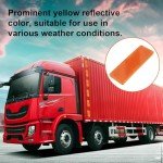 Set of 6 Adhesive Rectangular Reflectors - Yellow