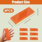 Set of 6 Adhesive Rectangular Reflectors - Yellow