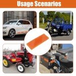 Set of 6 Adhesive Rectangular Reflectors - Yellow