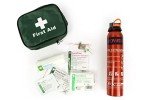 First Aid Kit & Small Car Fire Extinguisher Set
