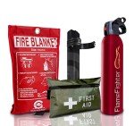 ABC Dry Powder Fire Extinguisher, Blanket & First Aid Kit