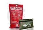 ABC Dry Powder Fire Extinguisher, Blanket & First Aid Kit