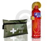 500ml Fire Extinguisher with 42-Piece First Aid Kit