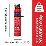 Firechief Aerosol BC Fire Extinguisher, 600g, Red