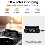Wireless Solar Tire Pressure Monitor with 4 Sensors
