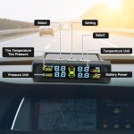 Wireless Solar Tire Pressure Monitor with 4 Sensors