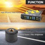Wireless Solar Tire Pressure Monitor with 4 Sensors
