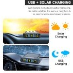 Wireless Solar Tire Pressure Monitor with 4 Sensors