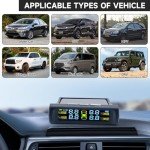 Wireless Solar Tire Pressure Monitor with 4 Sensors