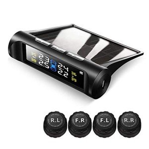 Solar-Powered Tire Pressure Monitoring System with Sensors