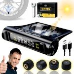 Wireless RV Tire Pressure Monitoring System with 4 Sensors