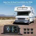 Cordless Solar Tire Pressure Monitor System with 6 Sensors