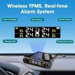 Solar Wireless Tire Pressure Monitoring System Set