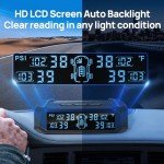 Wireless Solar-Powered RV Tire Pressure Monitoring System