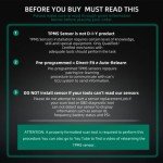 TPMS Sensor for Chevy, GMC, Cadillac, Buick - 4 Pack