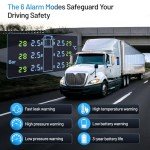 Wireless TPMS with Solar Charger & 6 Sensors