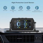 Cordless Solar Tire Pressure Monitor System with 6 Sensors