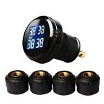 Wireless Tire Pressure Monitor System with Alerts - 4 Sensors