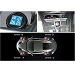 Wireless Tire Pressure Monitor System with Alerts - 4 Sensors