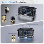Wireless TPMS with Solar Charger & 6 Sensors