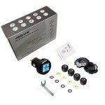 Wireless Tire Pressure Monitor System with Alerts - 4 Sensors