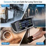 Wireless TPMS with Solar Charger & 6 Sensors