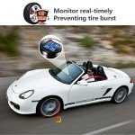 Wireless Tire Pressure Monitor System with Alerts - 4 Sensors