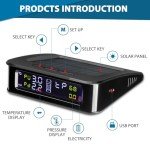 Solar Wireless Tire Pressure Monitoring System for SUVs and Sedans