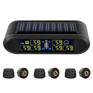 Wireless Solar Tire Pressure Monitoring System with 6 Sensors