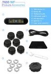 Wireless Solar Tire Pressure Monitoring System with 6 Sensors