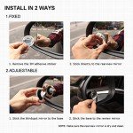 BEEWAY Blind Spot Mirrors, Round Frameless 360° Rotate Sway Adjustable HD Glass Convex Mirror Maximize RearView Universal for Car SUV Trucks Traffic Safety - Pack 2