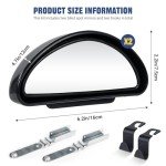 Blind Spot Mirror,Car Side Mirror Blindspot Rear View Mirror Wide Angle Mirror for Universal Cars