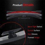 Ampper Rectangle Blind Spot Mirror, 360 Degree HD Glass and ABS Housing Convex Wide Angle Rearview Mirror for Universal Car Fit (Pack of 2)